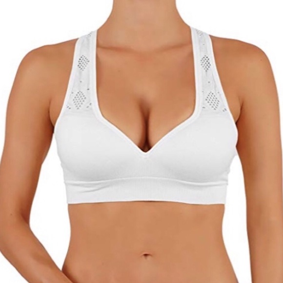 Rose mesh Racerback sports bra - Picture 6 of 10